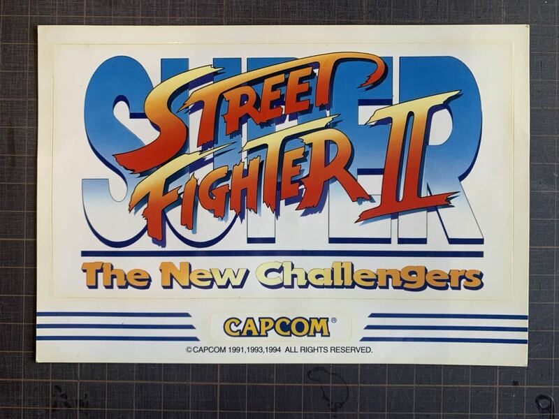 CAPCOM super street fighter Ⅱ the new challengers ステッカー　未使用