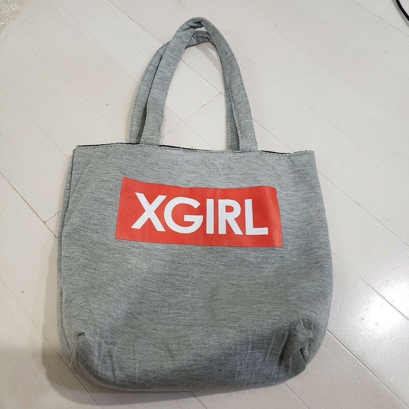 X-girl スウェット素材 肩掛けトートバッグ 　　mini付録 エックスガール トートバッグ トート　新品　未使用
