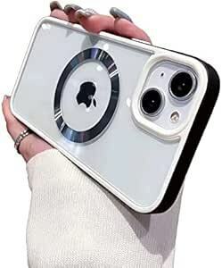 iPhone13 ケース MagSafe 対応 ストラップ穴付き クリア 透明 2色 配色 iPhone 13 カバー MagSa