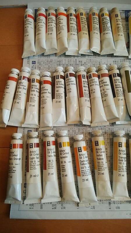 絵の具・ウインザー＆ニュートン・Winsor＆Newton・ARTISTS MATERIALS・２１ml・67本・イギリス・古民具