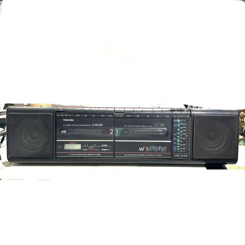 TOSHIBA 東芝 ステレオラジオカセットレコーダー ラジカセ オーディオ機器 RT-SW70 通電のみ確認 (B4348)