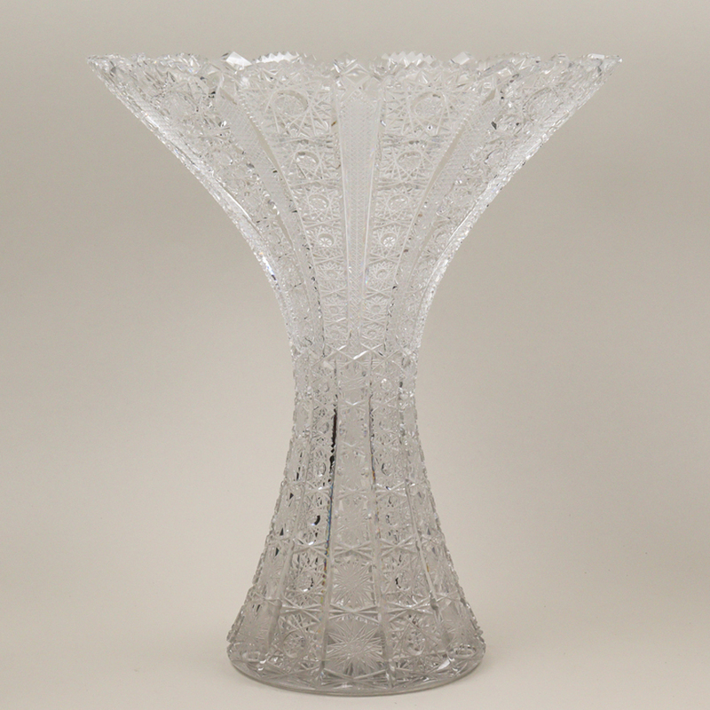 NRCu ボヘミアガラス 500PK クリスタル フラワーベース 30cm 花瓶