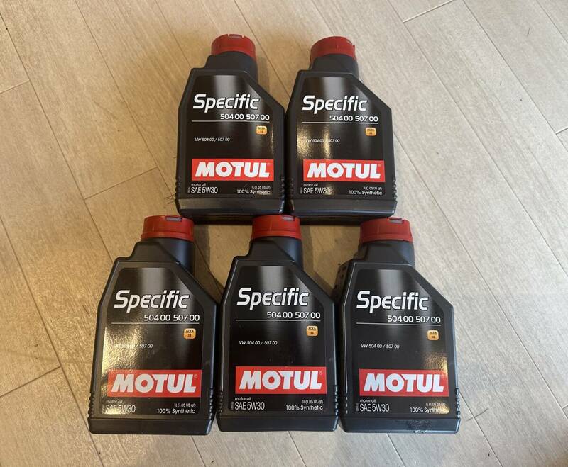 MOTUL SPECIFIC SAE5W30 オイル5本セット 50400 50700 AUDI VW 欧州車対応