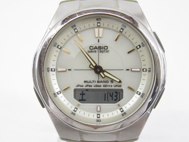 d80360-ap [送料280円]中古◇CASIO WAVE CEPTOR カシオ ウェーブセプター ソーラー デジアナ WVA-M480 稼働品 腕時計 [155-240601]