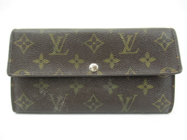 k70695-ap [送料650円]ジャンク◇LOUIS VUITTON ルイヴィトン モノグラム ポルトフォイユ サラ M61734 二つ折り ブラウン系 [170-240602]