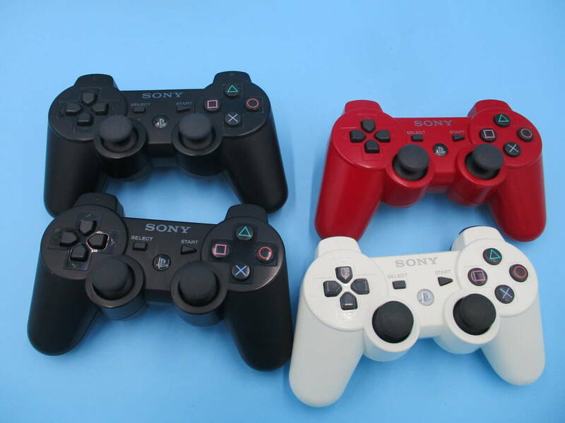 kt0606/12/24　ジャンク　PS3 純正 ワイヤレスコントローラー DUALSHOCK3　4点セット