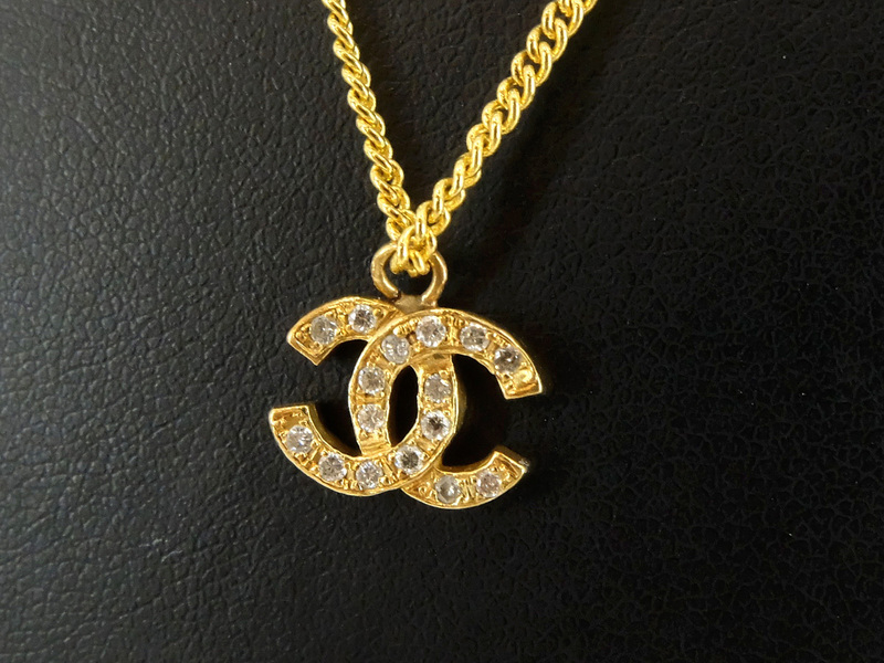 1円スタート 【CHANEL シャネル】 ココマーク ラインストーン ネックレス ペンダント アクセサリー 装飾小物