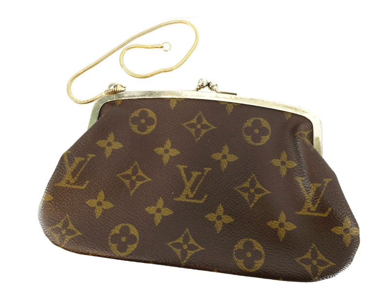 1円スタート 【LOUIS VUITTON ルイヴィトン】 モノグラム がま口 ポーチ 小物入れ ヴィンテージ