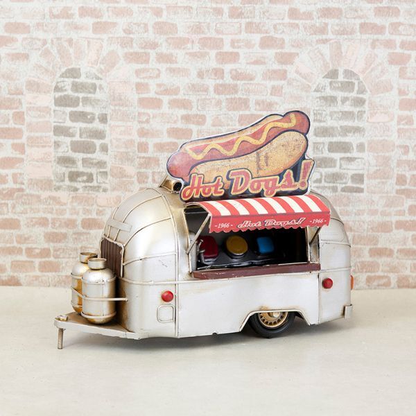 ブリキ ヴィンテージカー ビンテージ調 ホットドッグ・トレーラー アイアン 雑貨 車 カー オブジェ インテリア 小物 飾り アメリカン雑貨