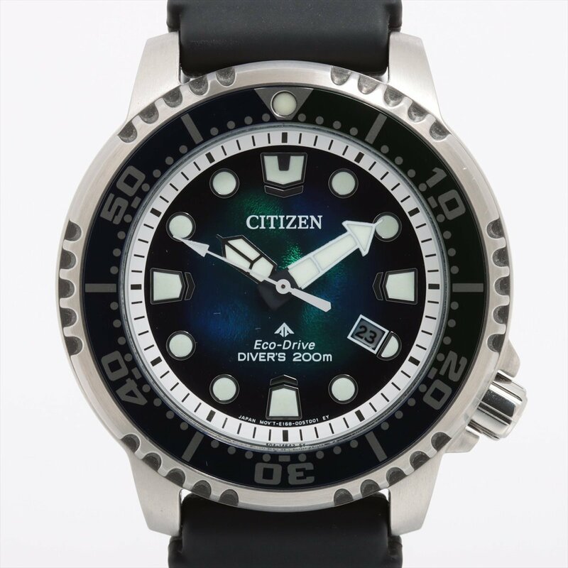 ■ 1円 ～ 中古品 限定 参定4.9万■ シチズン CITIZEN ■ プロマスター マリーン BN0166-01L ■ ダイバーズ ブルー 青 グリーン 緑