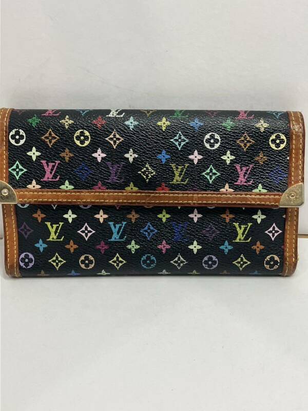 【ジャンク】LOUIS VUITTON ルイヴィトン マルチカラー ポルトトレゾール インターナショナル PVC 長財布 TH1014 2004年製