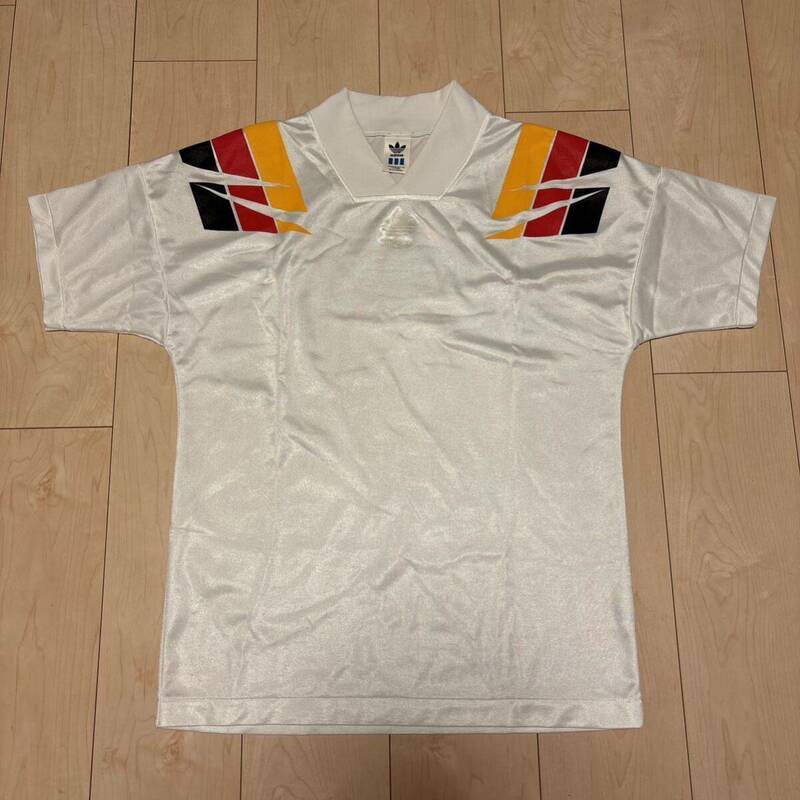 送料無料　アディダス　90年代　ドイツ代表デザイン　ゲームシャツ　ヴィンテージ　デサント製　 半袖 ゲームシャツ adidas ユニフォーム