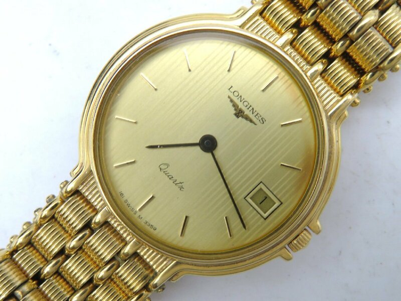 1円■ジャンク■ ロンジン ゴールド クオーツ ユニセックス 腕時計 N70103