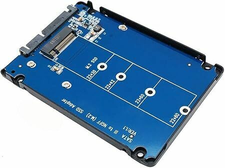 SATA M.2 SSD → 2.5インチ SATA 変換 アダプター 7mm厚 放熱性に アルミ製 ケース SATA M.2 S