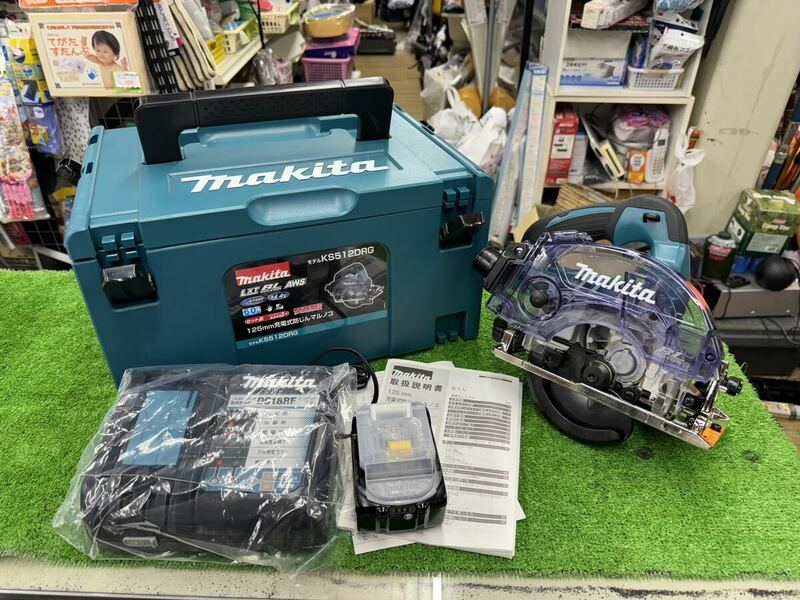 ○B9023 未使用　makita マキタ 14.4V 充電式防塵マルノコ KS512DRG○