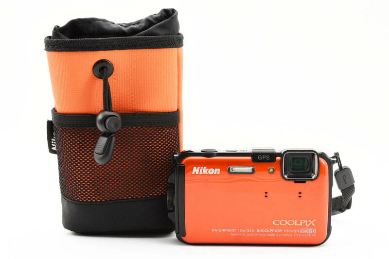 【動作良好品★】ニコン Nikon COOLPIX AW100 サンシャインオレンジ #M10658