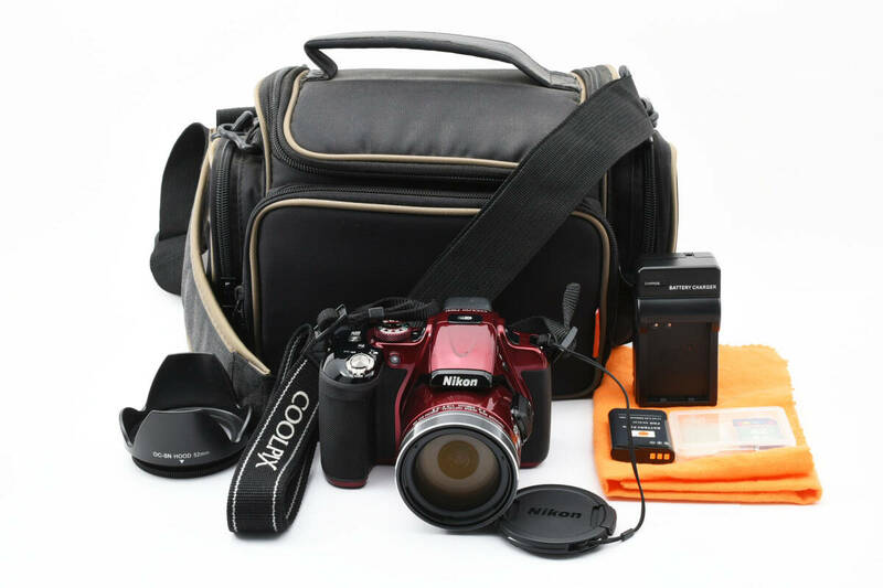 【動作良好美品★】Nikon ニコン COOLPIX クールピクス P600 レッド デジタルカメラ #M10677