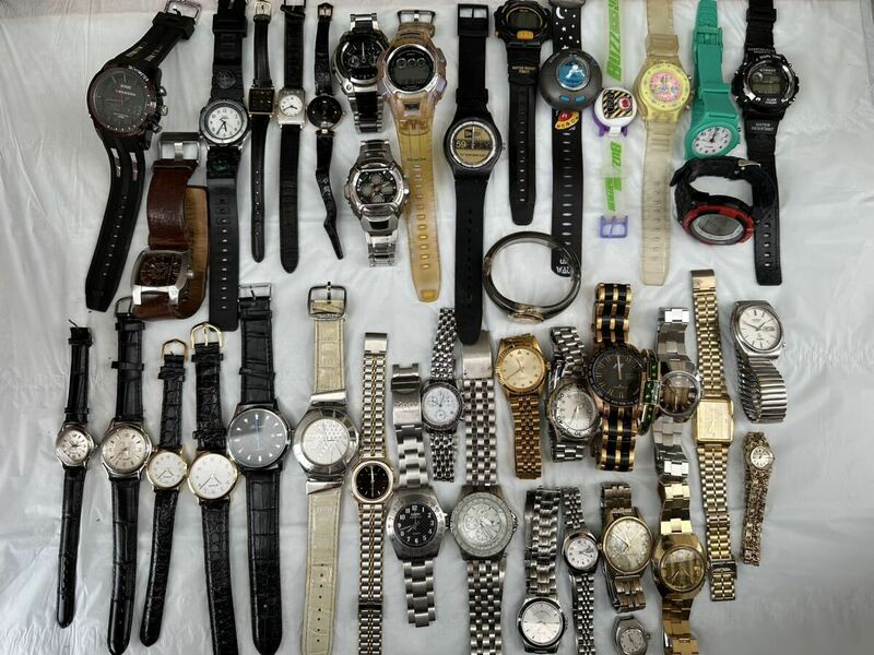 腕時計 約40個まとめ売り /ジャンク 現状品 / CHANDLER SEIKO CASIO G-SHOCK CITZENハイグレードモデル HILTON CAMUS ROOATIS SWATCH 