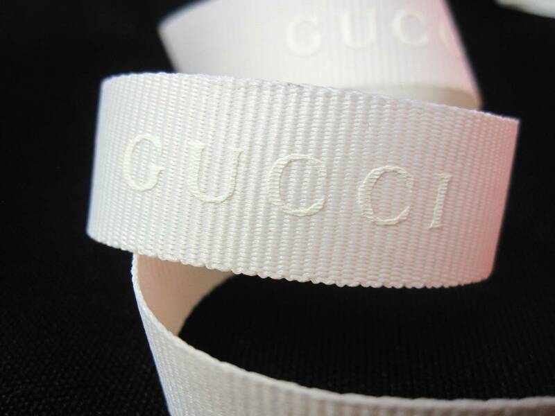 グッチ GUCCI リボン限定バージョン100%本物・新品オフホワイト 1m 1メートル アイボリーホワイト