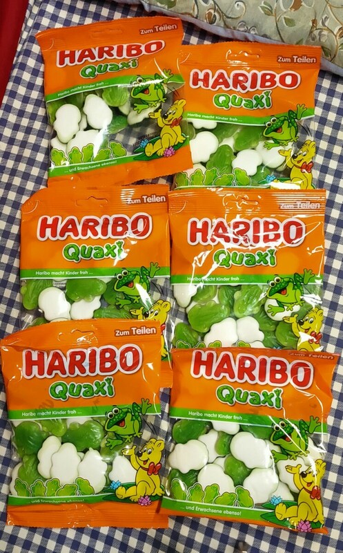 HARIBO ハリボー フロッグ　カエル　グミ　　 青リンゴ味 賞味期限2024年6月 6袋セット 175g x 6 