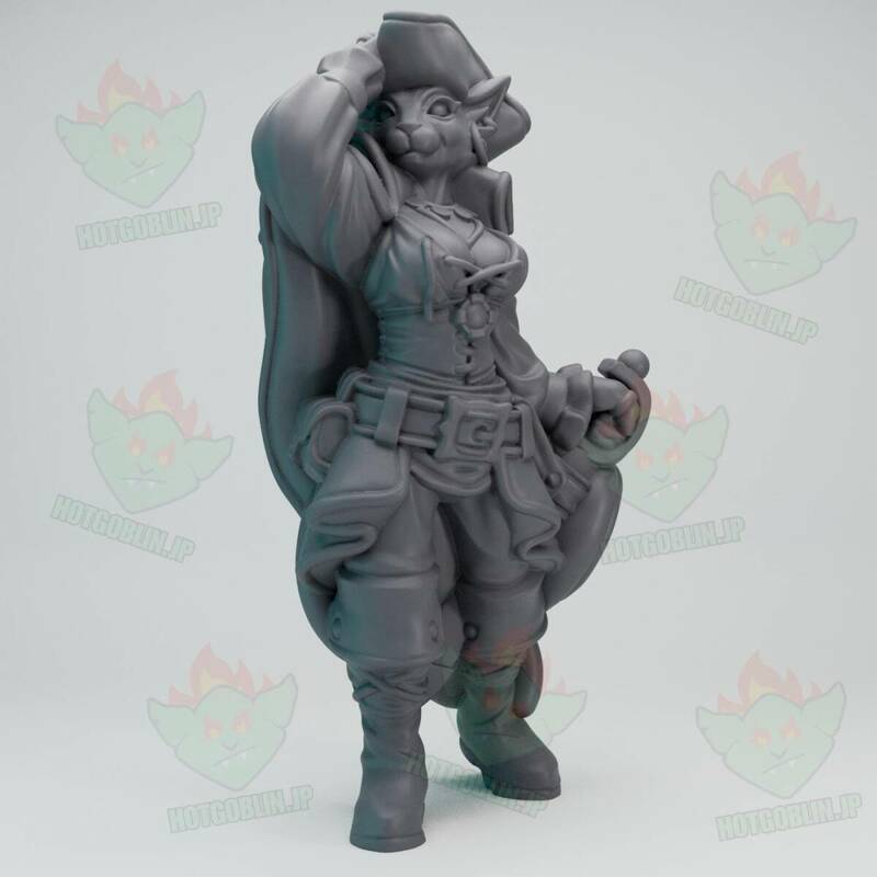 タバクシのキャプテン（Tabaxi Captain）D&D・TRPG用 3Dプリント ミニチュア 未塗装