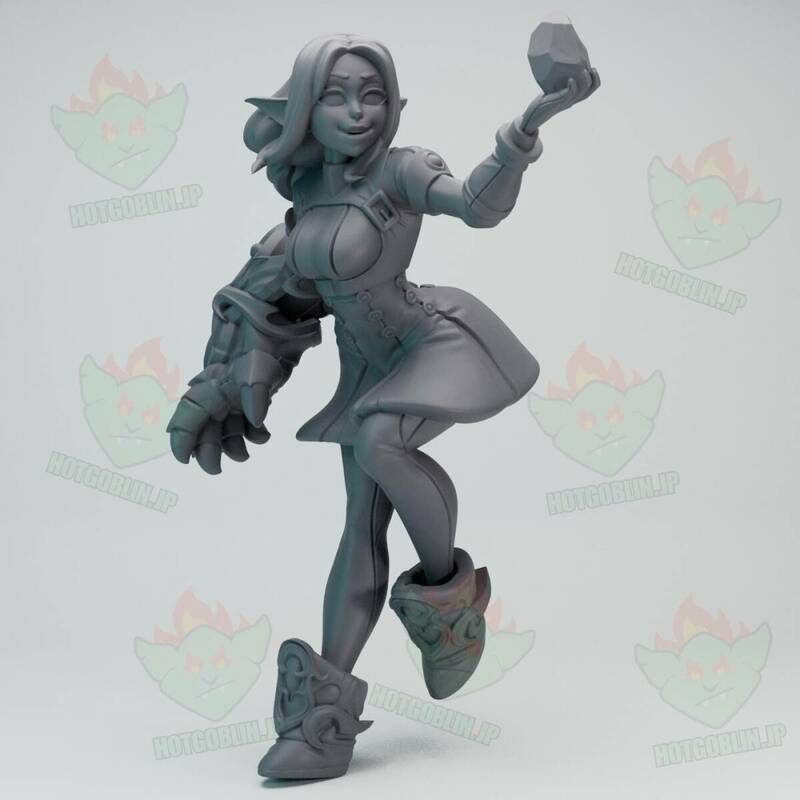 エルフの工匠士魔女　セリウィン（Ceriwyn Hex Wizard）D&D・TRPG用 3Dプリント ミニチュア 未塗装