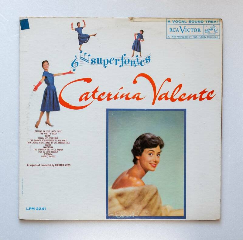 USオリジナル盤　CATERINA VALNETE / SUPER FONICS 美盤美音モノラルLP / RCA VICTOR LPM-2241 / マト3S-3S / DG / カテリーナ・ヴァレンテ