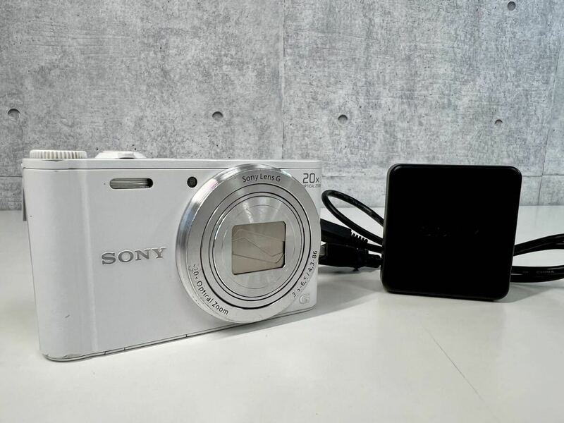 通電動作確認済【SONY ソニー コンパクトデジタルカメラ DSC-WX350 ホワイト】バッテリー 充電器付きCyber-shot デジタルカメラ 