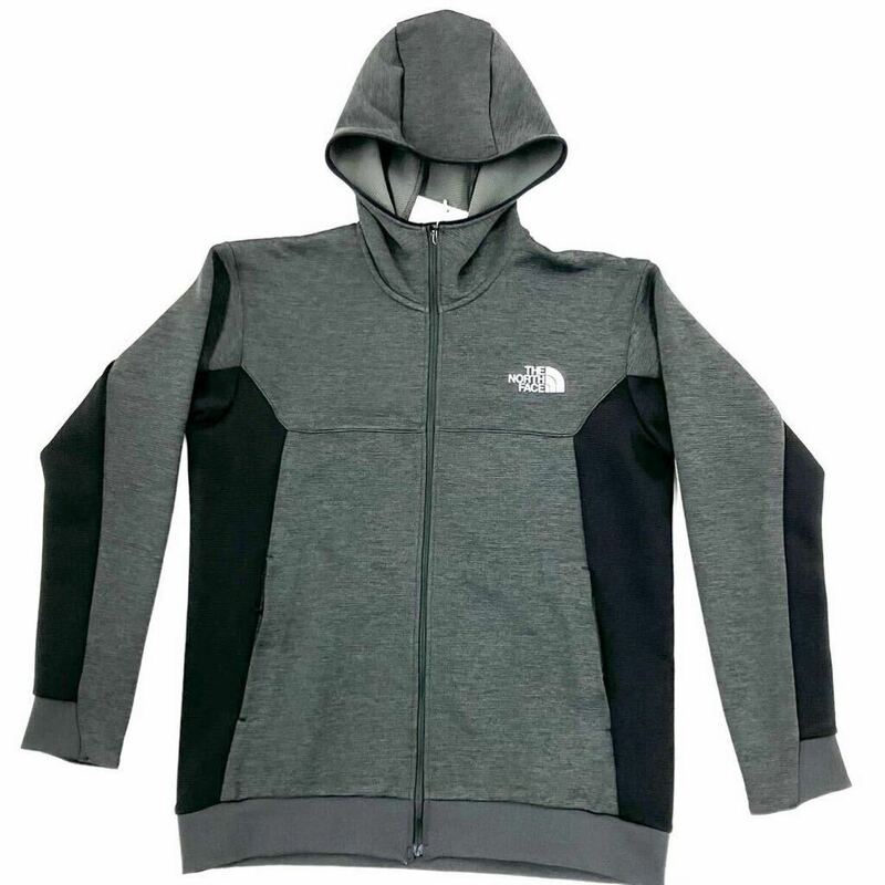 新品未使用ノースフェイス THE NORTH FACE ドライ ドット アンビション フーディー パーカーNT62380 S グレー/ブラック メンズ 148854