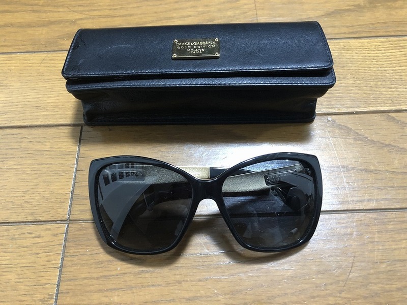 中古 ドルチェ＆ガッバーナ D＆G サングラス ブラック ゴールド①