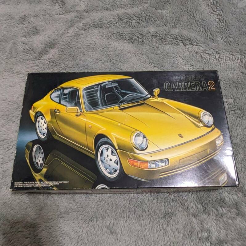 絶版?[フジミ]1/24 964型ポルシェ911カレラ2 純正ホイール 右左ハンドル選択可 赤ボディ 未開封