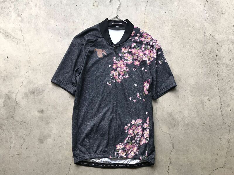 美品 PEARL iZUMi サイクルジャージ XL パールイズミ メンズ 半袖 吸汗速乾 和柄 桜 CHERRY BLOSSOM 花柄