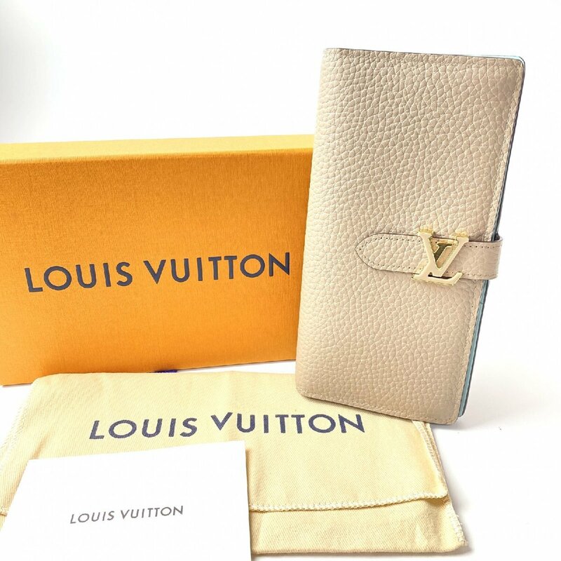 美品 現在 ルイヴィトン LOUISVUITTON ヴェルティカル ウォレット トリヨン ガレ 箱付