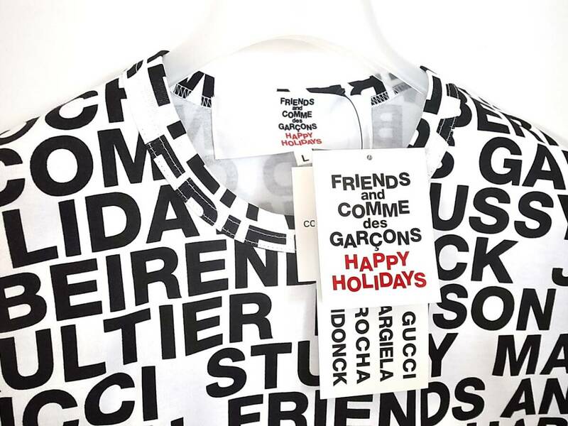 FRIENDS and COMME des GARCONS HAPPY HOLIDAYS Tシャツ sizeL