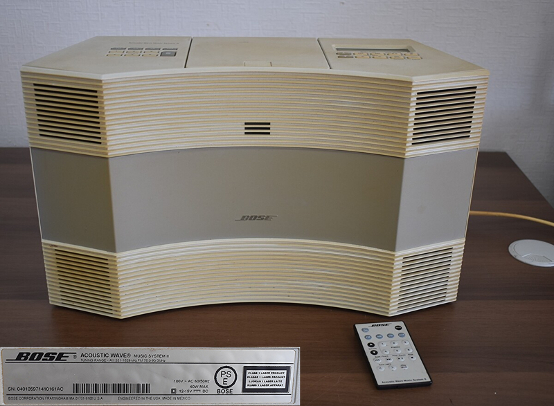 W6-36 【ジャンク品】 BOSE ボーズ Acoustic Wave Music System II CDプレイヤー AM/FMラジオ / 通電・ラジオOK