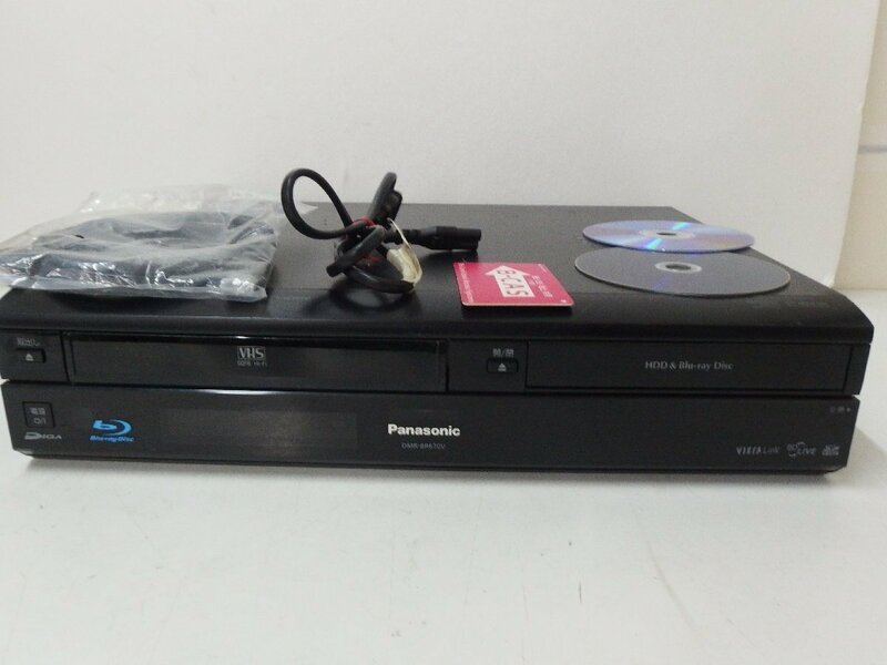 12▲/Zク4225 保証有 ☆ Panasonic パナソニック VHS一体型ブルーレイデイスクレコーダ DMR-BR670V 2010年製 中古