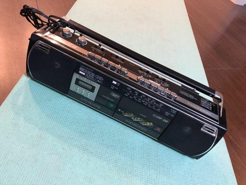 5.31 STEREO DOUBLE CASSETTE SHARP QT-Y4 ラジオ、カセット全て動作品