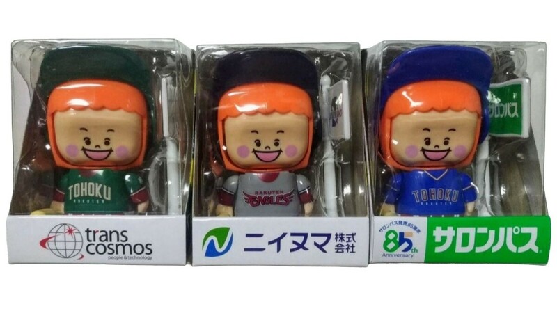 【非売品・新品未開封・3種セット】プロ野球人形 タカラトミー 楽天イーグルス イレコミ君