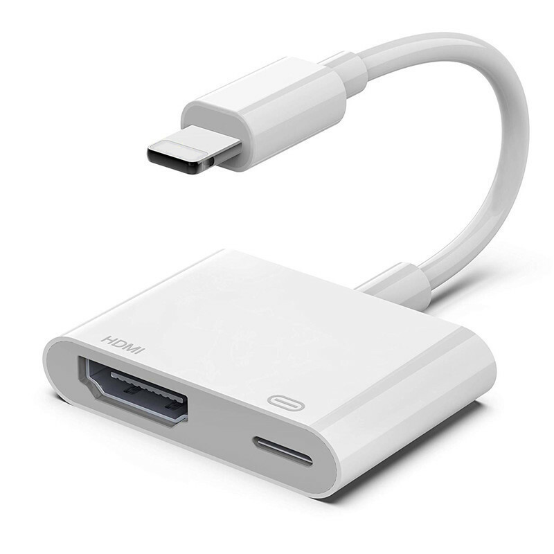 送料無料 iPhone HDMI 変換アダプタ HDMI接続ケーブル 設定不要 高解像度 ゲーム 大画面テレビで動画視聴 12 Pro/12 Pro Max/12 Mini/12/SE