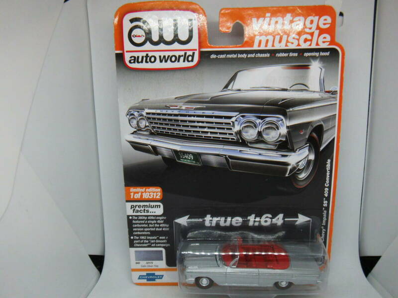 AUTO WORLD VINTAGE MUSCLE 1962 CHEVY IMPALA SS 409 CONVERTIBLE オートワールド ヴィンテージマッスル 1962シェビー インパラ