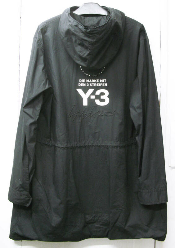 XL Y-3 Yohji Yamamoto Adidas Back Logo Lightweight COAT Foodie ワイスリー ヨウジヤマモト アディダス バックロゴ コート XL 黒 パーカ