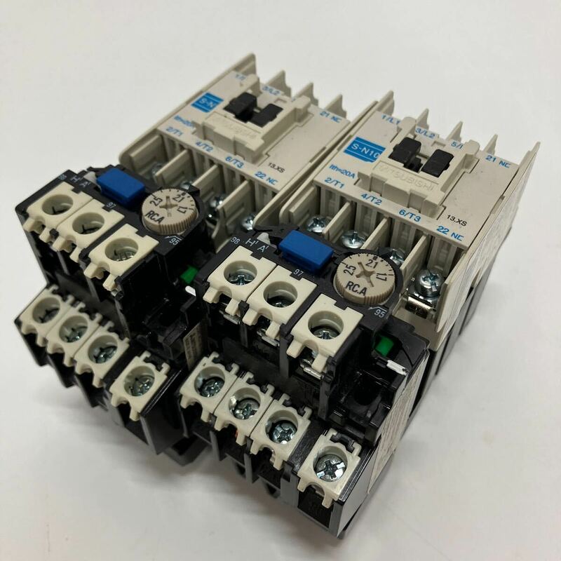 三菱 MITSUBISHI　電磁接触器　MAGNETIC CONTACTOR　S-N10　サーマル　TH-N12　2個まとめ売り　A-840