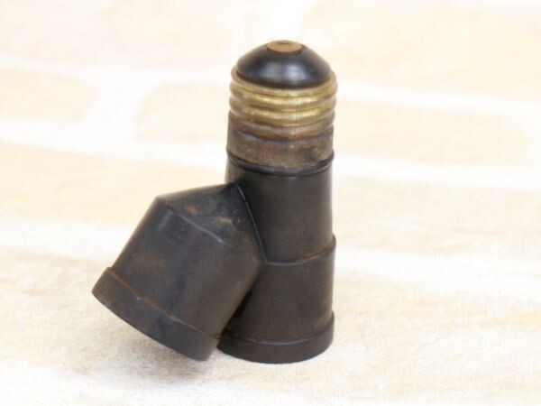 Q120★ 昭和レトロ 希少 当時物 /照明器具 　電球ソケット 2口 コンセント ナショナル 　アンティーク　