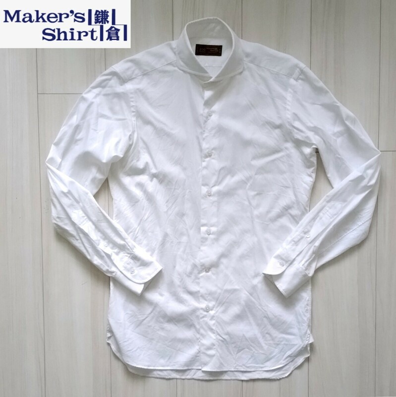 美品 Maker's Shirt KAMAKURA ワイシャツ 38-85 メンズ M 長袖シャツ 鎌倉シャツ