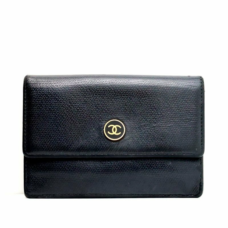 【中古】シャネル/CHANEL　コインケース　ブラック　レザー　No.840xxxx　※ファスナー壊れ