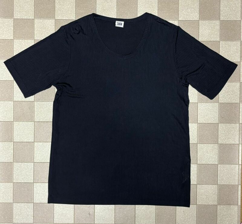 Lucia ルシア 紺色 ネイビー サイズ 38 半袖 Tシャツ メンズウェア 紳士服 日本織商連
