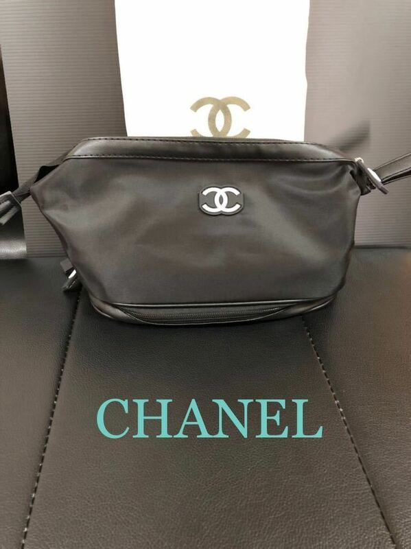 新品　CHANEL シャネル ノベルティ ポーチ 大容量 ブラック　.2