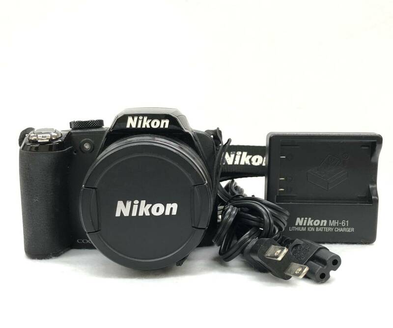 Nikon COOLPIX P90 / ニコン / クールピクス / コンパクトデジタルカメラ / バッテリー充電器(MH-61)等 付き / 通電確認済み / 現状品