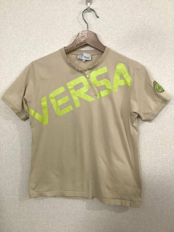 VERSACE YOUNG ヴェルサーチヤング　ハーフジップ　プリントTシャツ　半袖Tシャツ　ハイブランド　古着