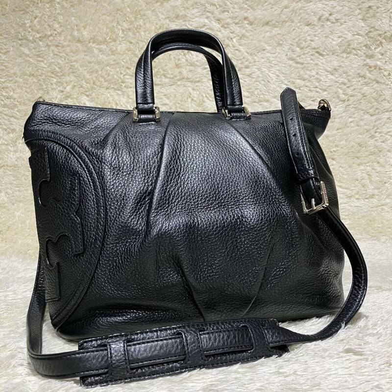 【極美品】 トリーバーチ ハンドバッグ 2way ショルダー レザー ビッグロゴ